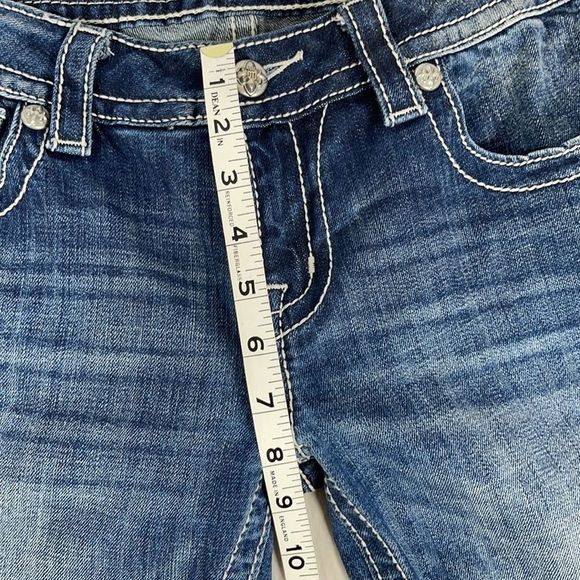 Miss Me Signature Blue Jeans Low Rise Straight Cross Pocket Jeans Size 2… - Picture 10 of 13